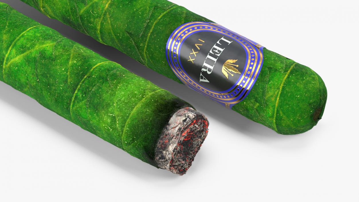 3D Cannabis Cigar Leira Long Burning model