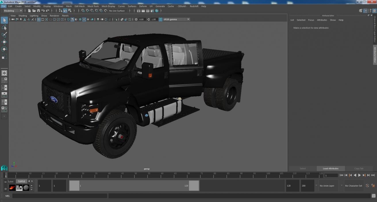 3D Ford F-650 Supertrack Pickup model