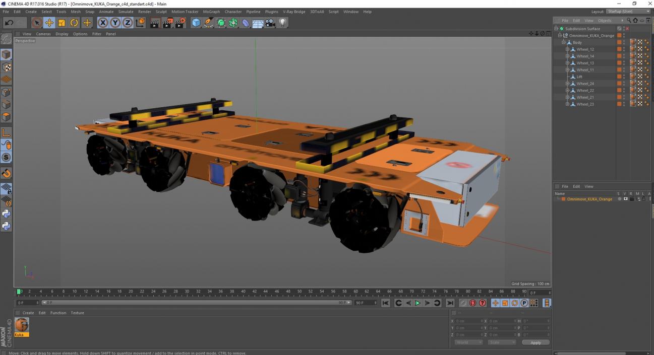 3D model Omnimove KUKA Orange