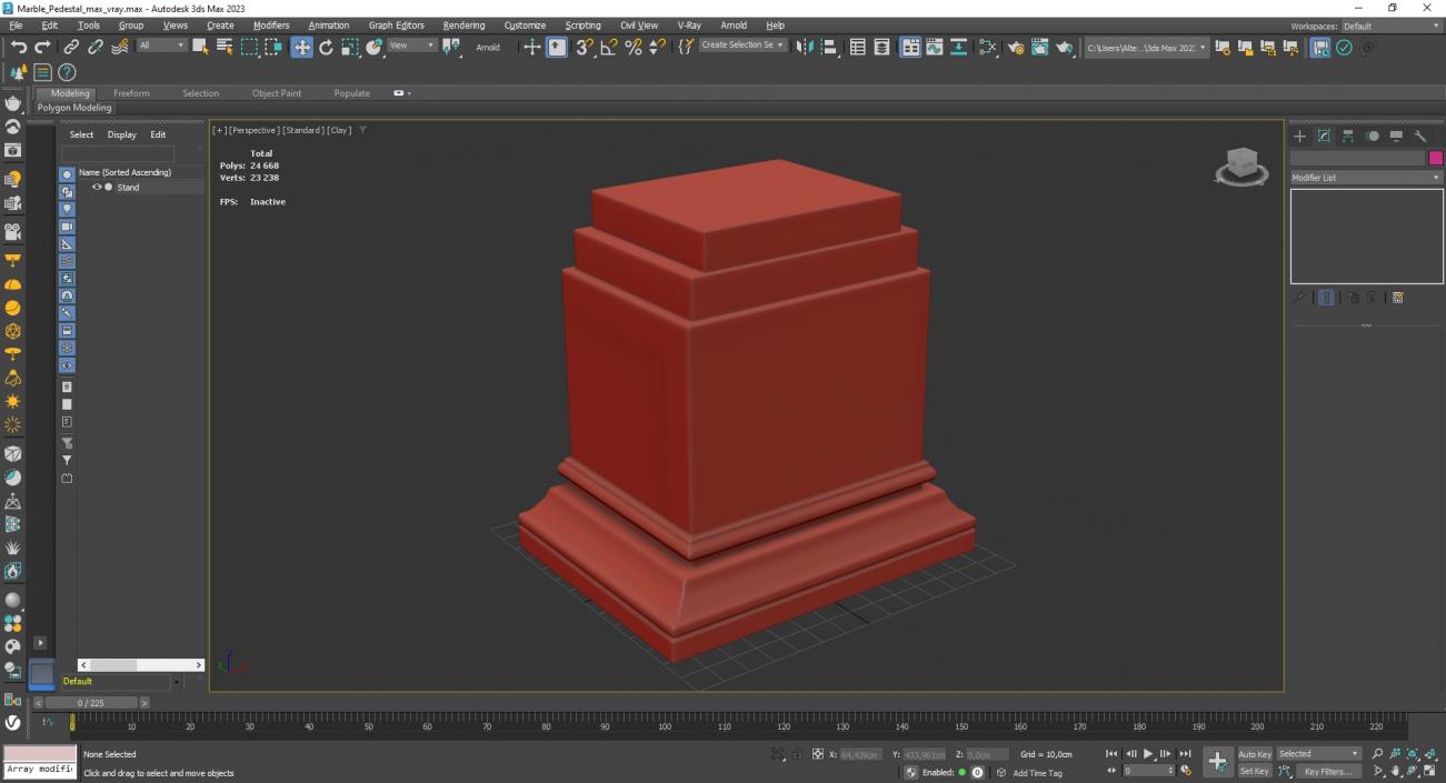 3D Marble Pedestal for 3D Print model