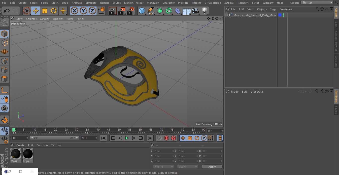 3D model Masquerade Carnival Party Mask