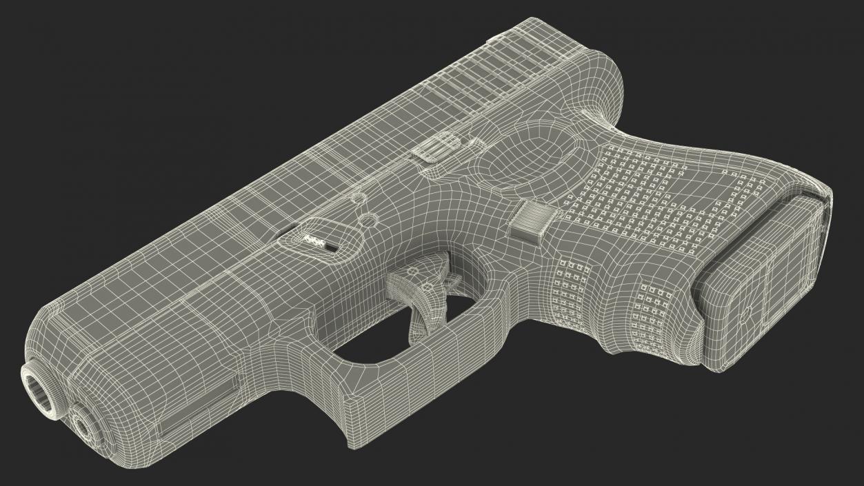 Sub Compact 9mm Pistol 2 3D model