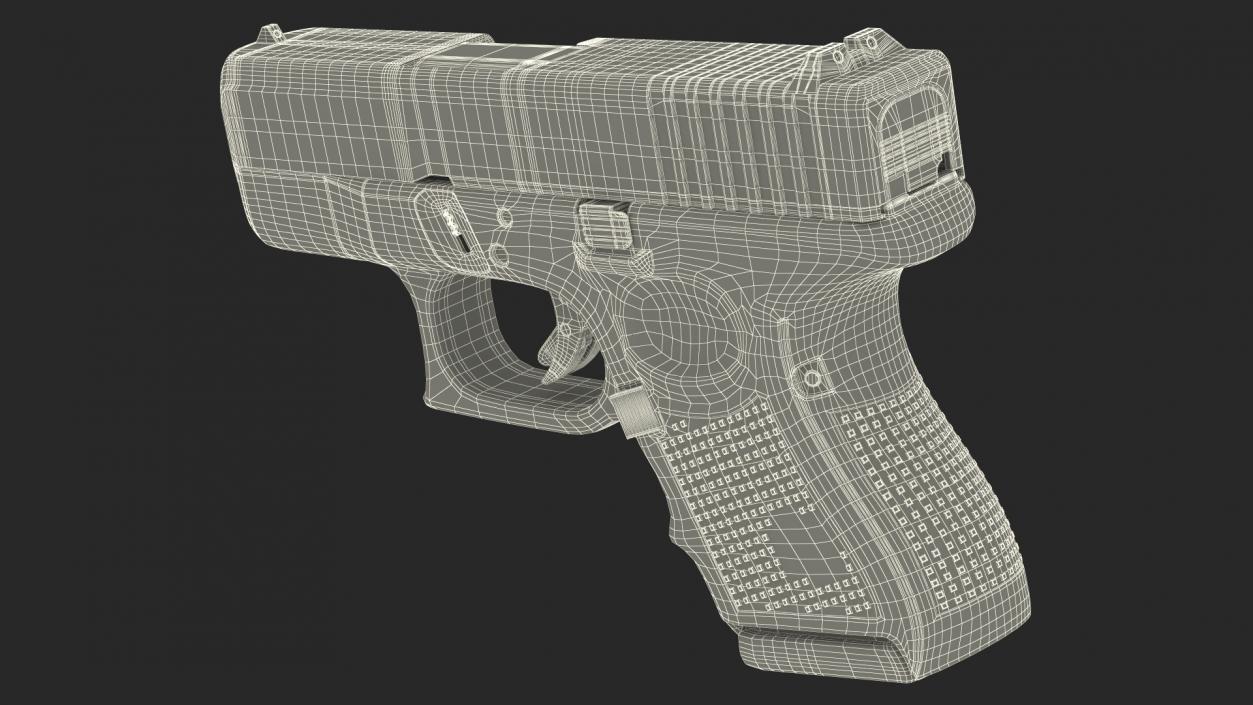 Sub Compact 9mm Pistol 2 3D model