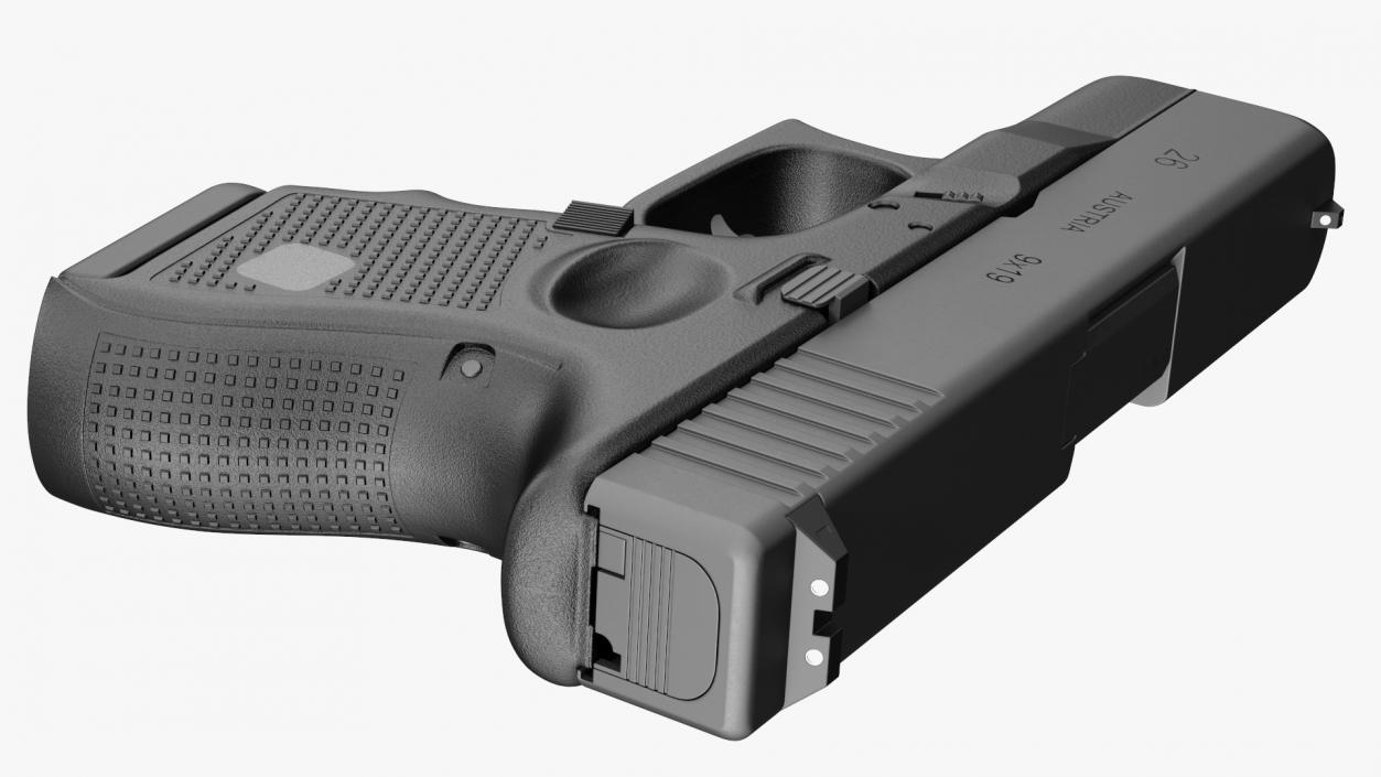 Sub Compact 9mm Pistol 2 3D model