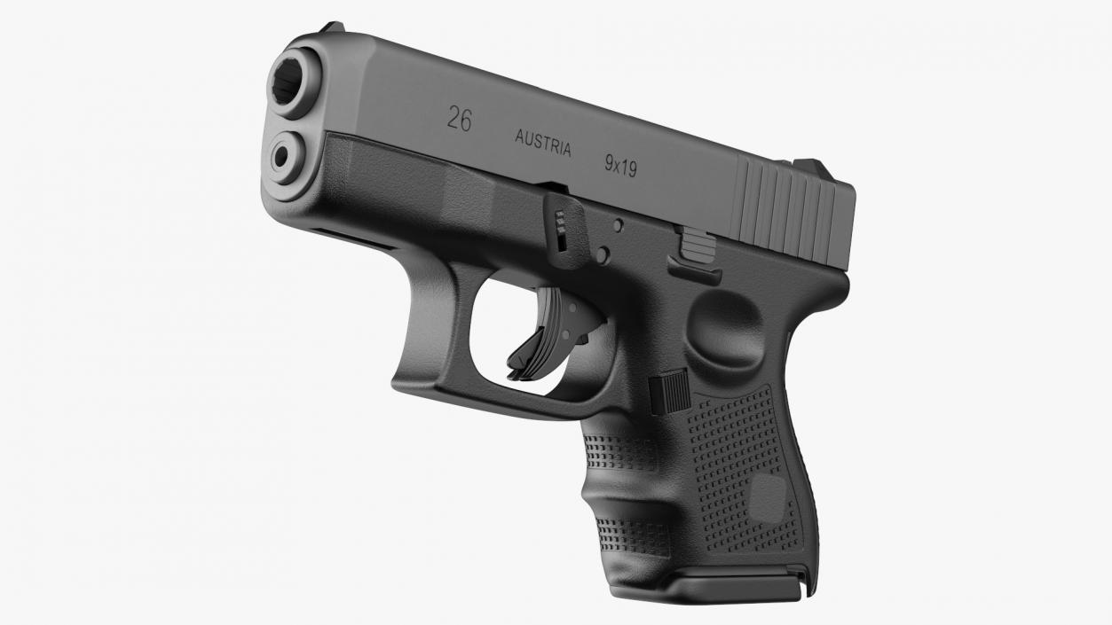 Sub Compact 9mm Pistol 2 3D model