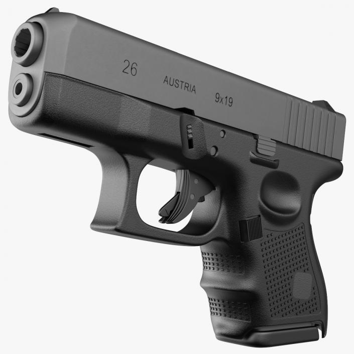 Sub Compact 9mm Pistol 2 3D model