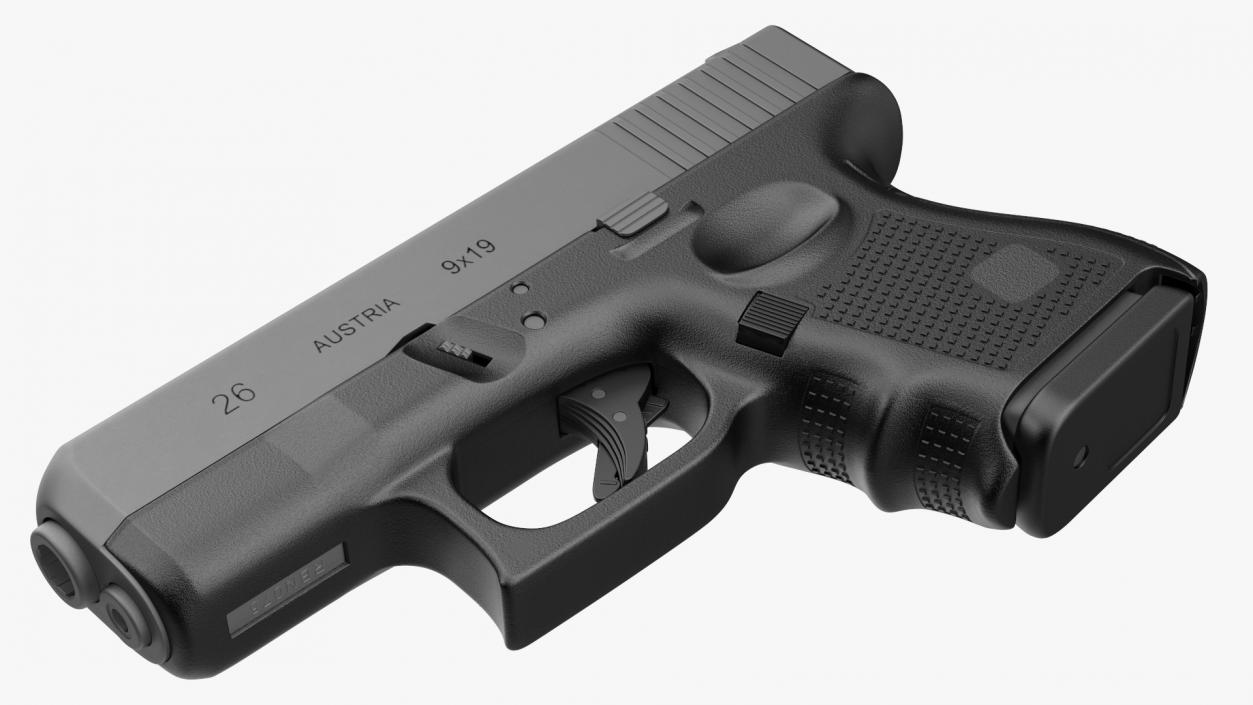 Sub Compact 9mm Pistol 2 3D model