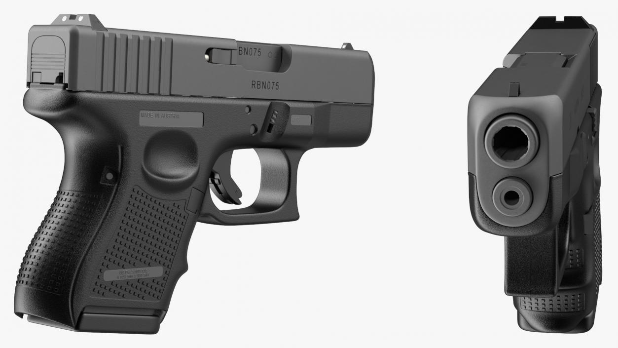 Sub Compact 9mm Pistol 2 3D model