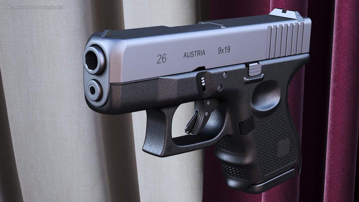 Sub Compact 9mm Pistol 2 3D model