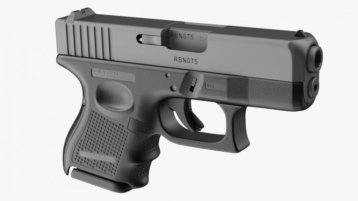 Sub Compact 9mm Pistol 2 3D model