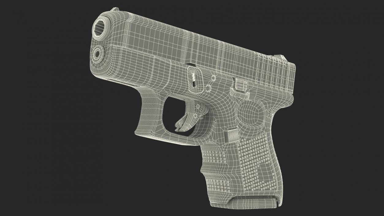 Sub Compact 9mm Pistol 2 3D model