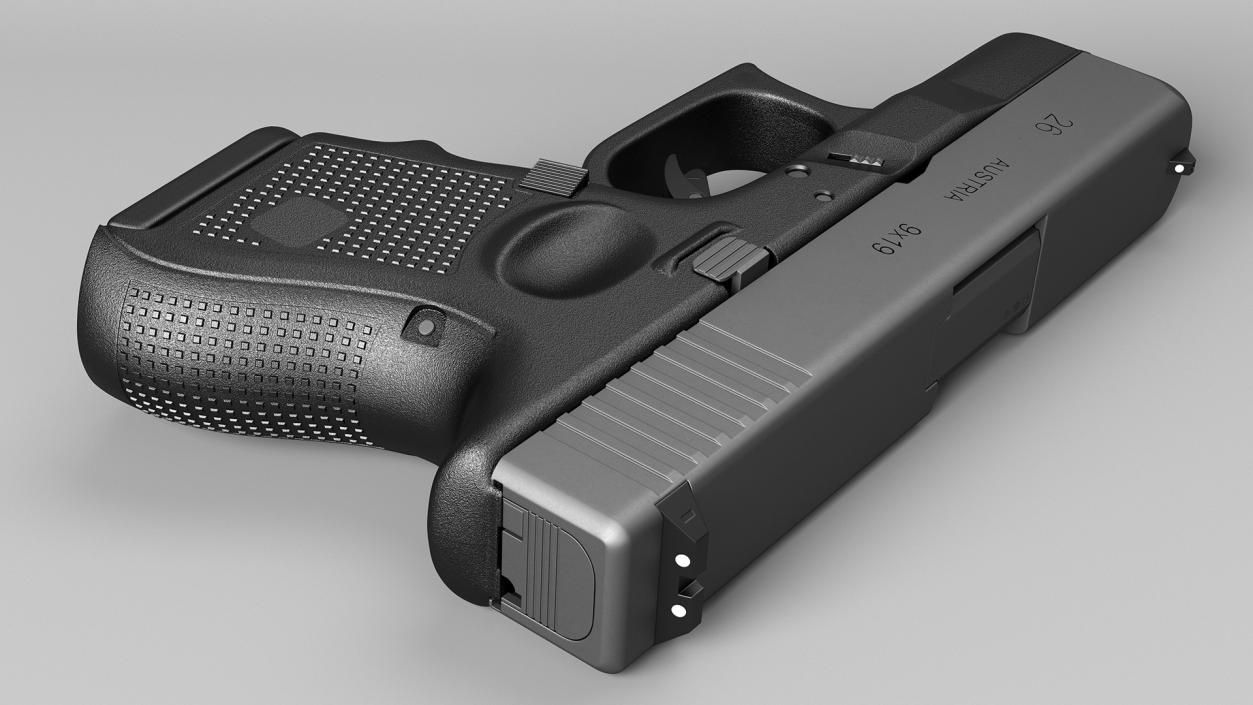 Sub Compact 9mm Pistol 2 3D model