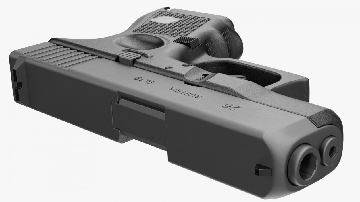 Sub Compact 9mm Pistol 2 3D model