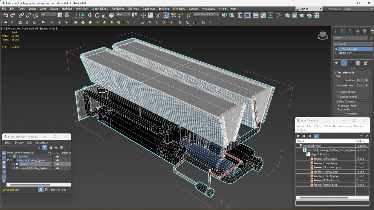 3D model Industrial Cooling System