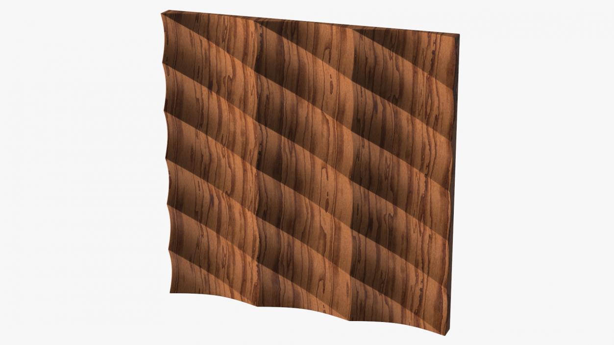 3D model Wall Panel Half Pipe Wood