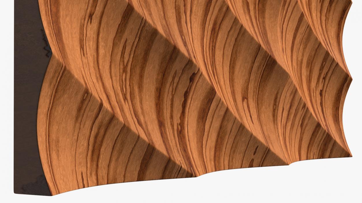 3D model Wall Panel Half Pipe Wood