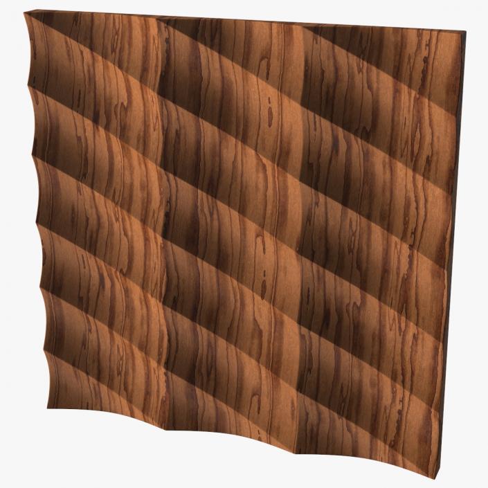 3D model Wall Panel Half Pipe Wood