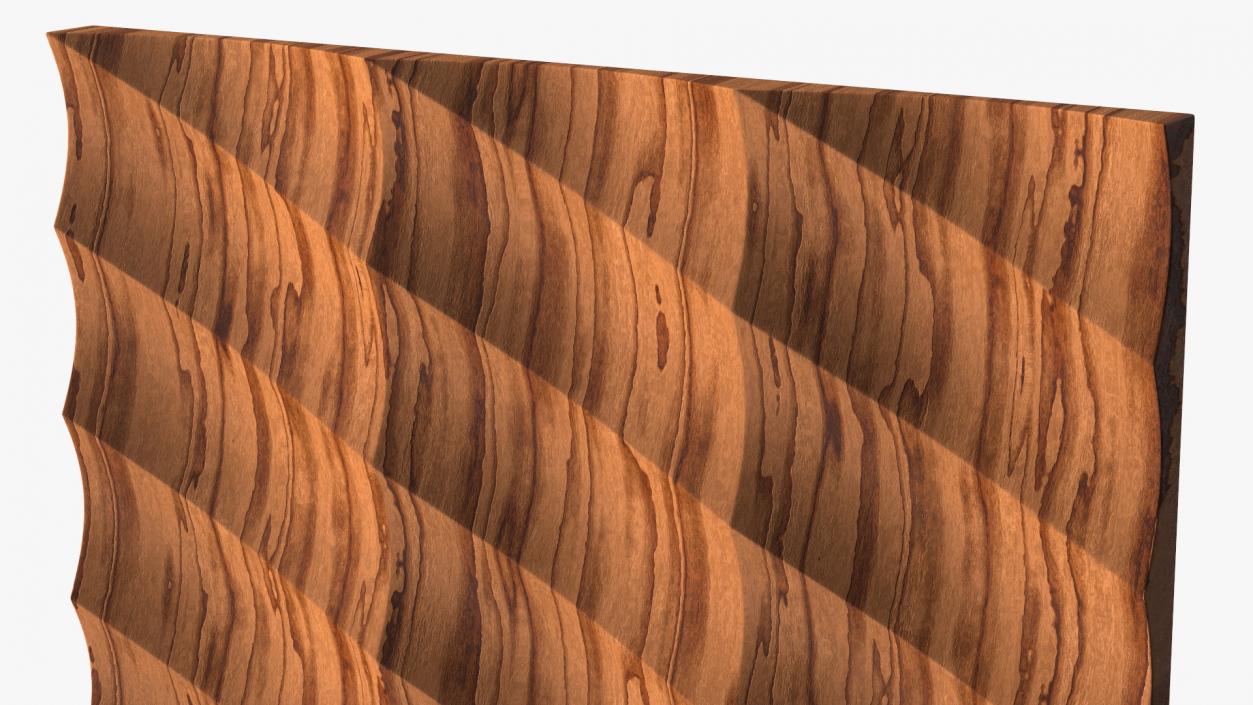 3D model Wall Panel Half Pipe Wood