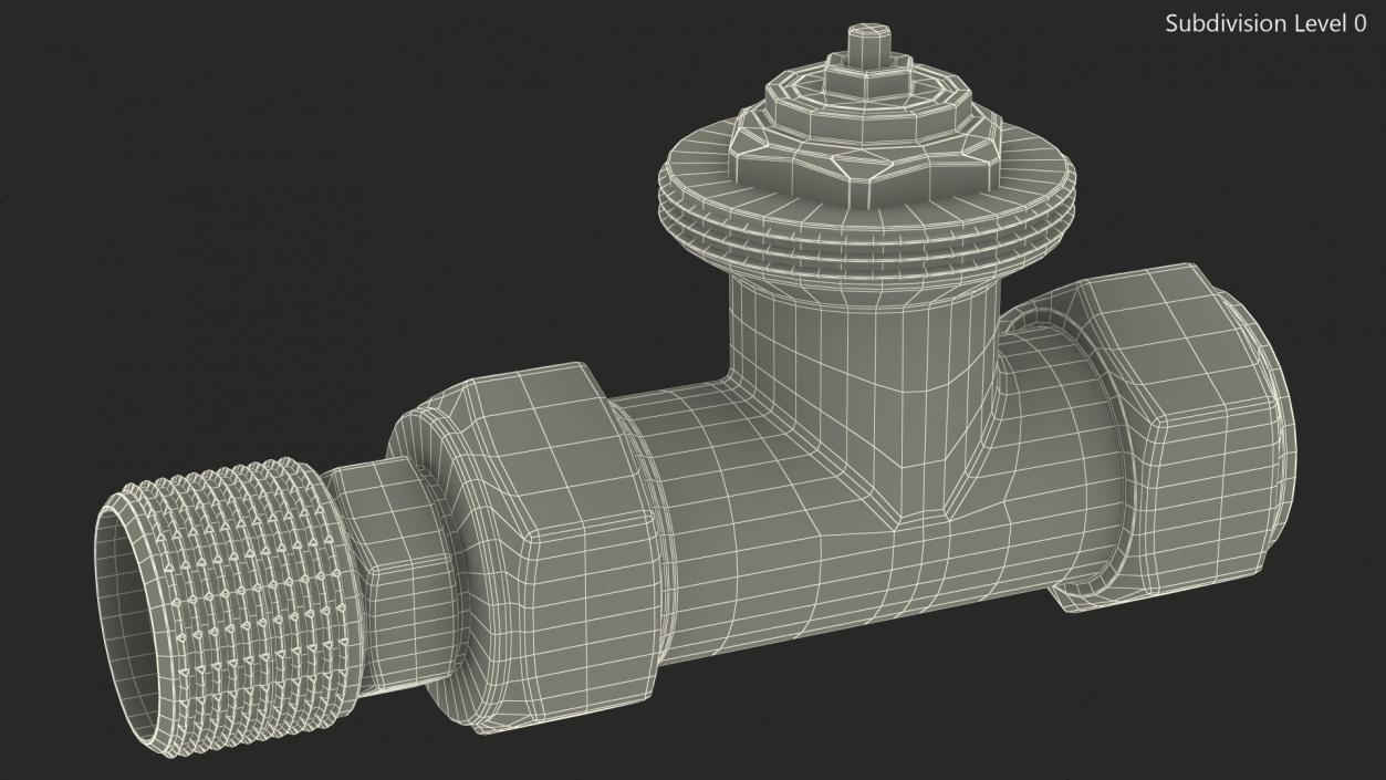 3D Straight Thermostatic Radiator Valve