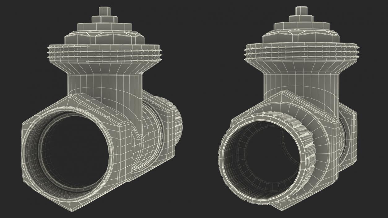 3D Straight Thermostatic Radiator Valve