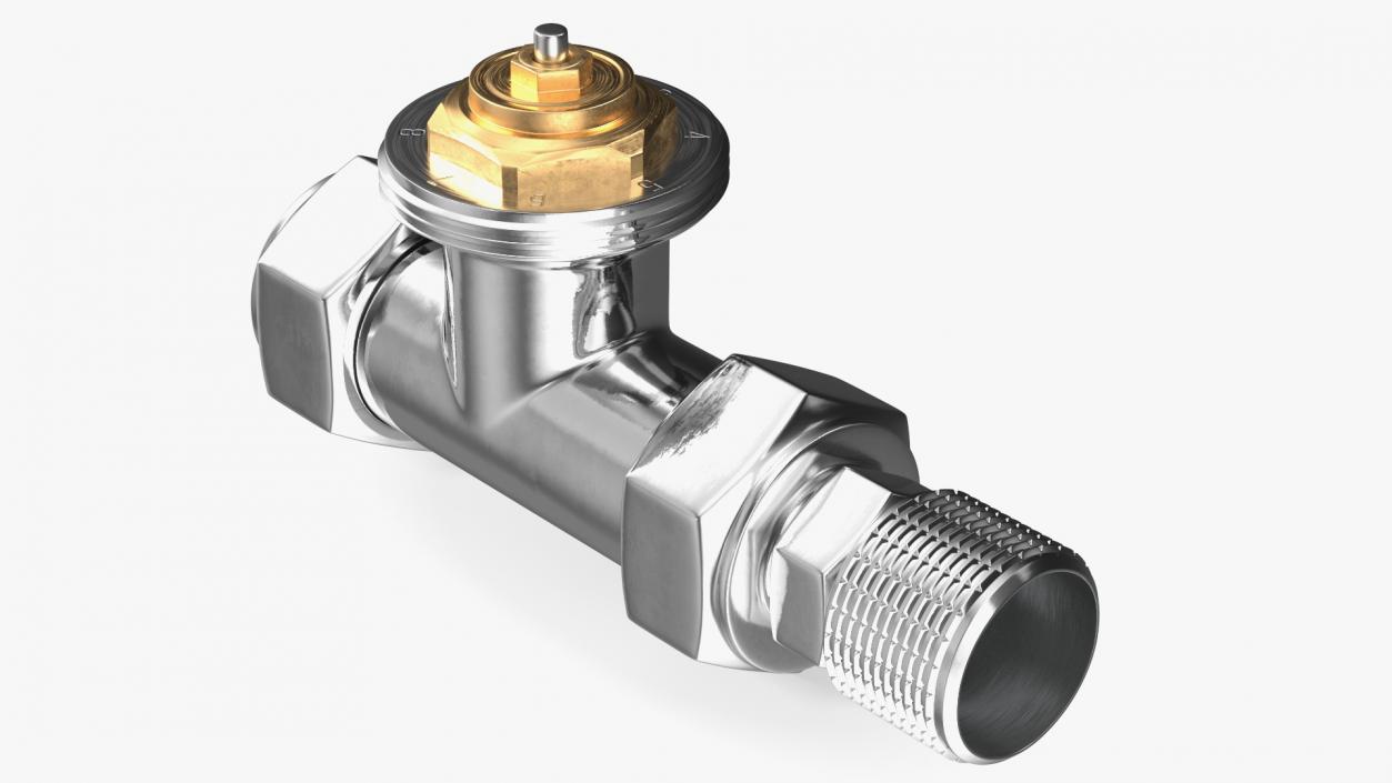 3D Straight Thermostatic Radiator Valve