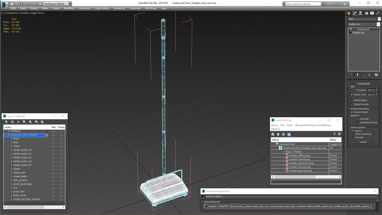 Carpet and Floor Sweeper 3D model