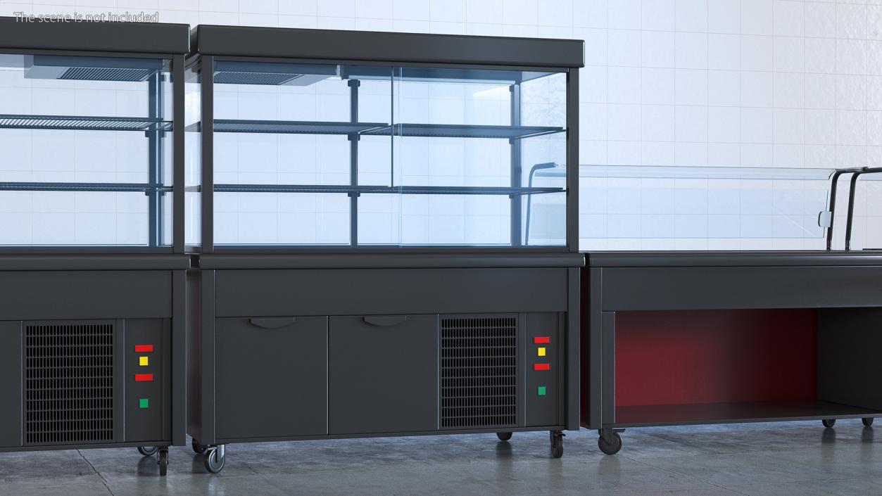 3D Refrigerated Display Case Self Service Line model