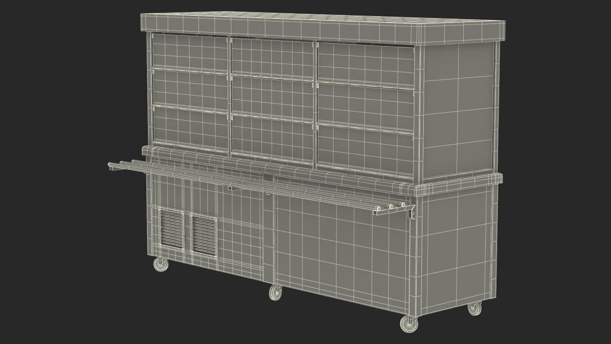 3D Refrigerated Display Case Self Service Line model