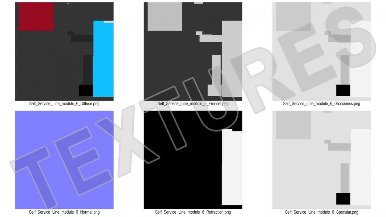 3D Refrigerated Display Case Self Service Line model