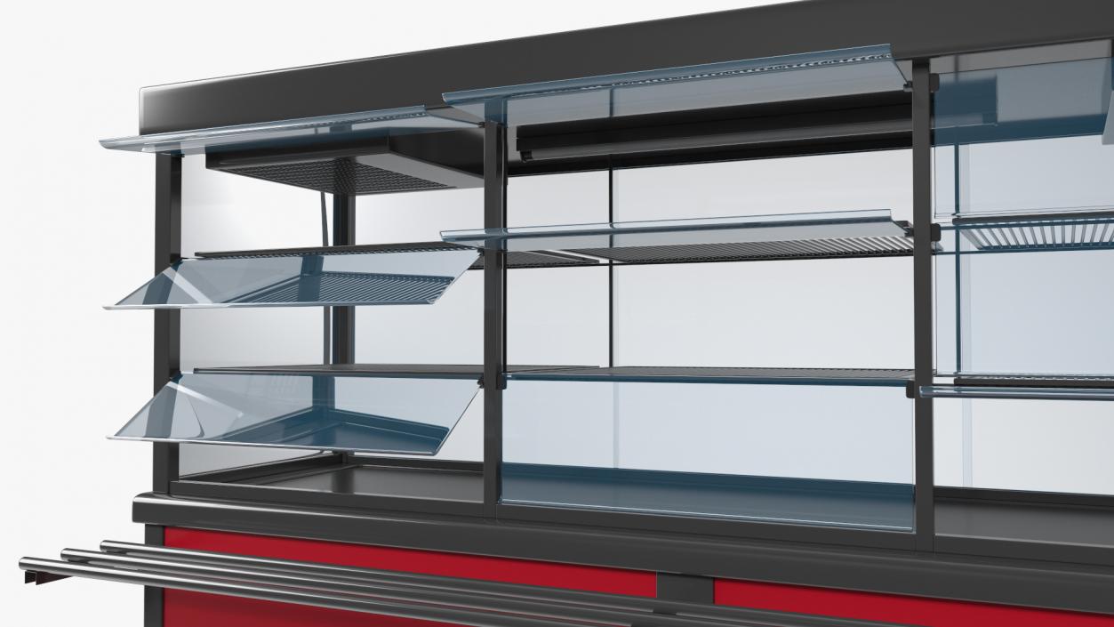 3D Refrigerated Display Case Self Service Line model