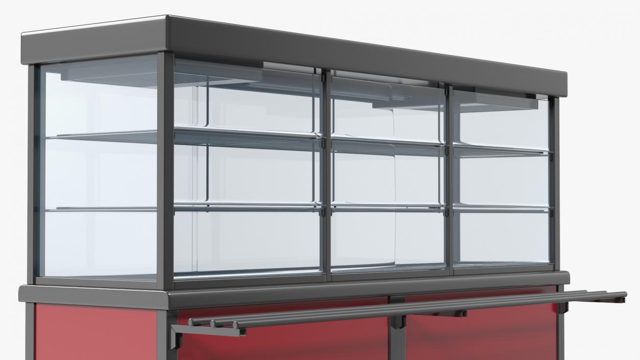 3D Refrigerated Display Case Self Service Line model