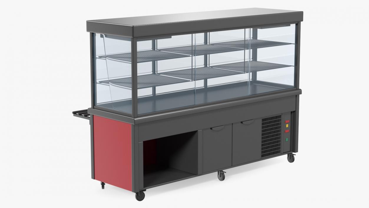 3D Refrigerated Display Case Self Service Line model