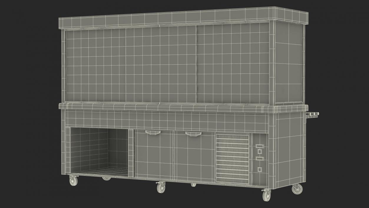 3D Refrigerated Display Case Self Service Line model