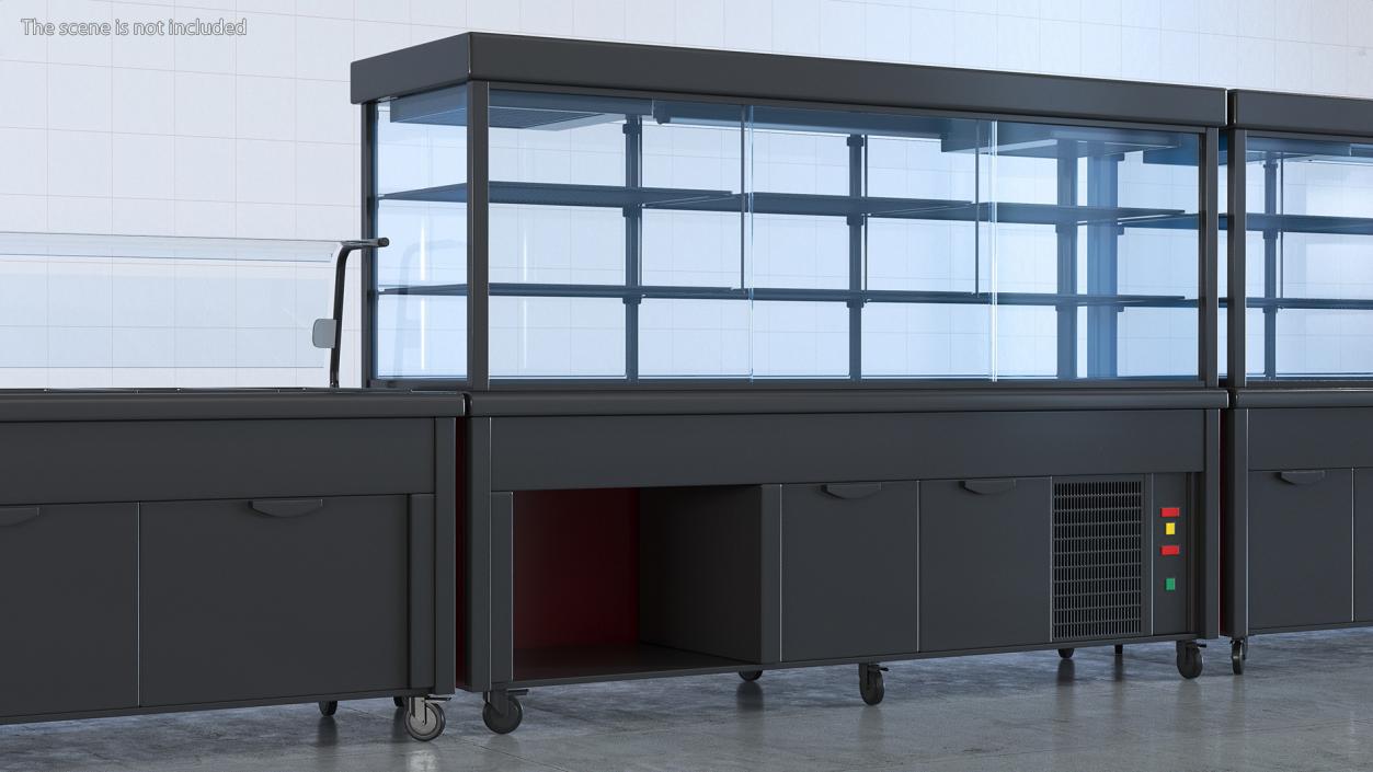 3D Refrigerated Display Case Self Service Line model