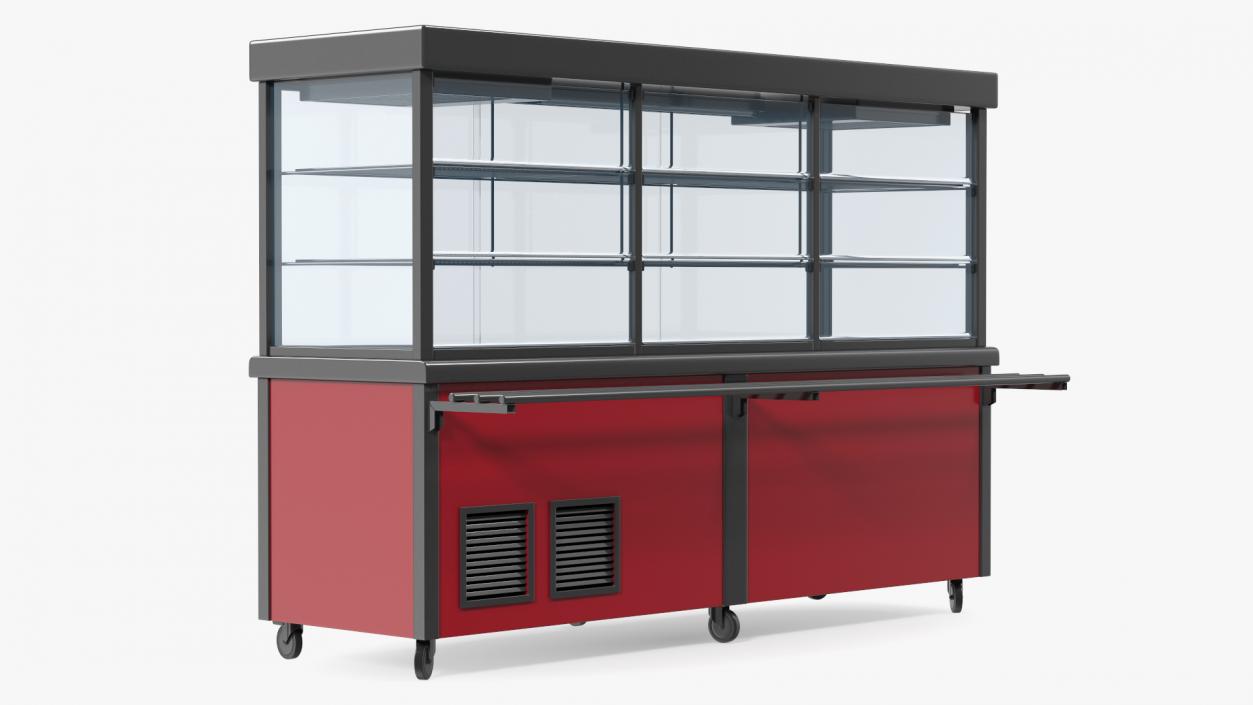 3D Refrigerated Display Case Self Service Line model