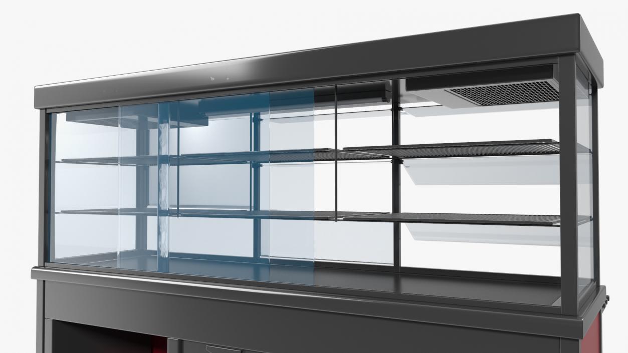 3D Refrigerated Display Case Self Service Line model