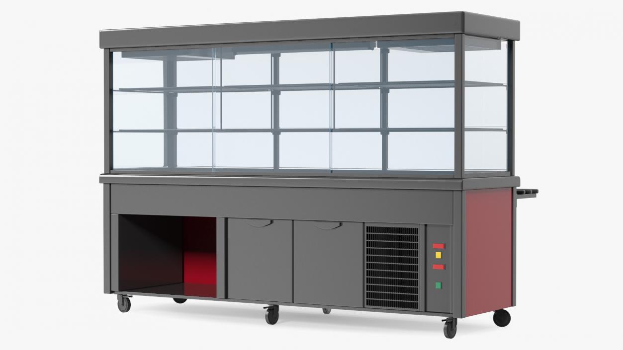 3D Refrigerated Display Case Self Service Line model