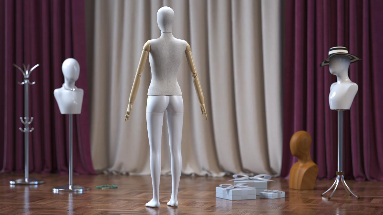 3D Flexible Female Mannequin Neutral Pose model