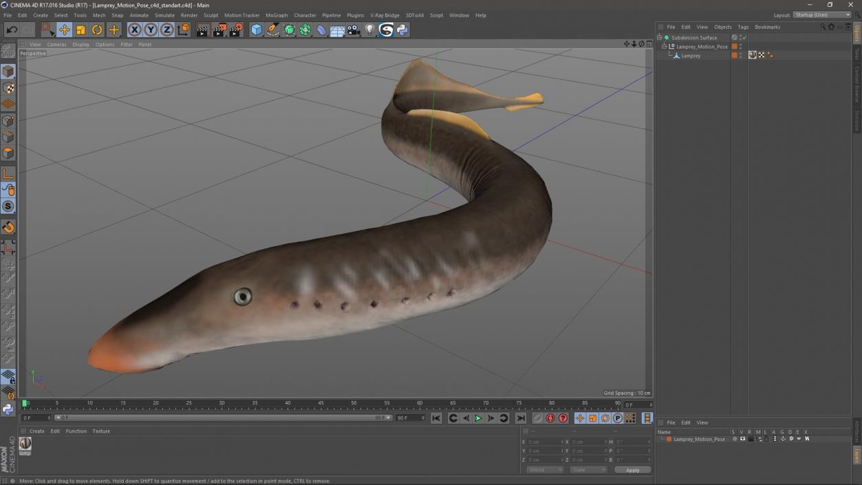 Lamprey Motion pose 3D model