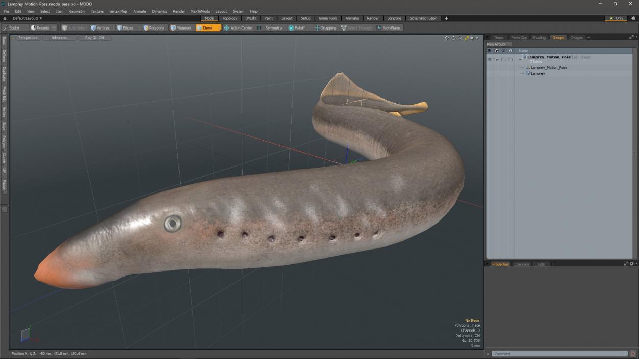 Lamprey Motion pose 3D model