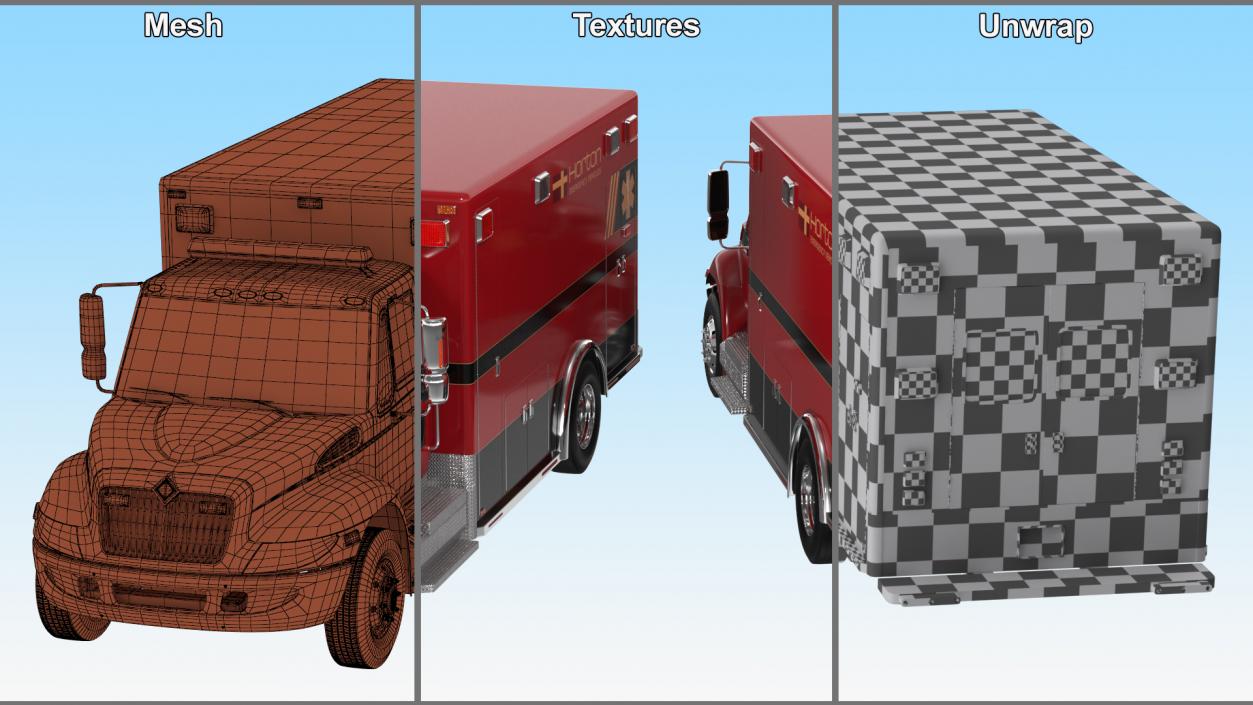 3D model Durastar Medium Duty Ambulance