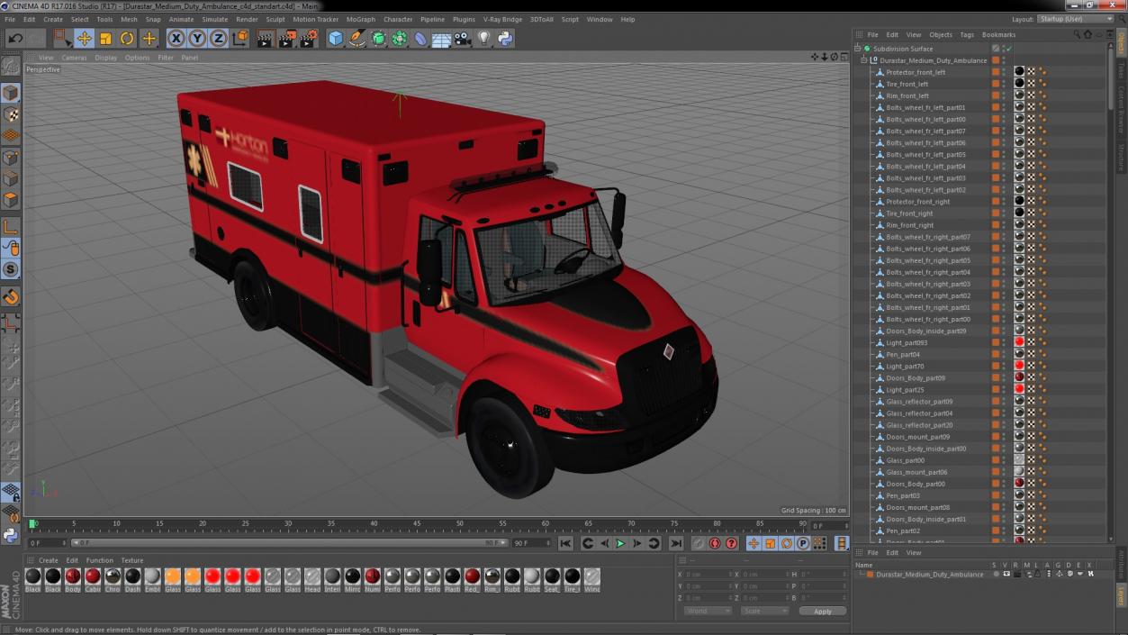 3D model Durastar Medium Duty Ambulance