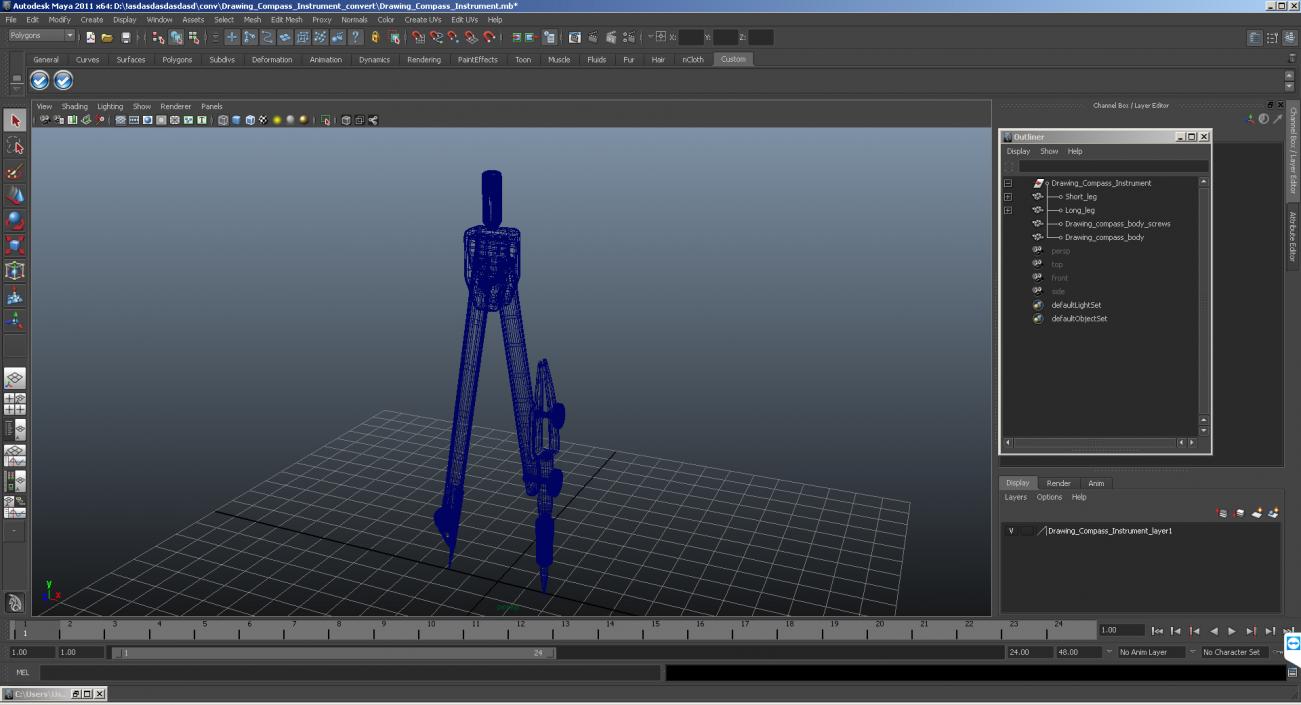 3D Drawing Compass Instrument