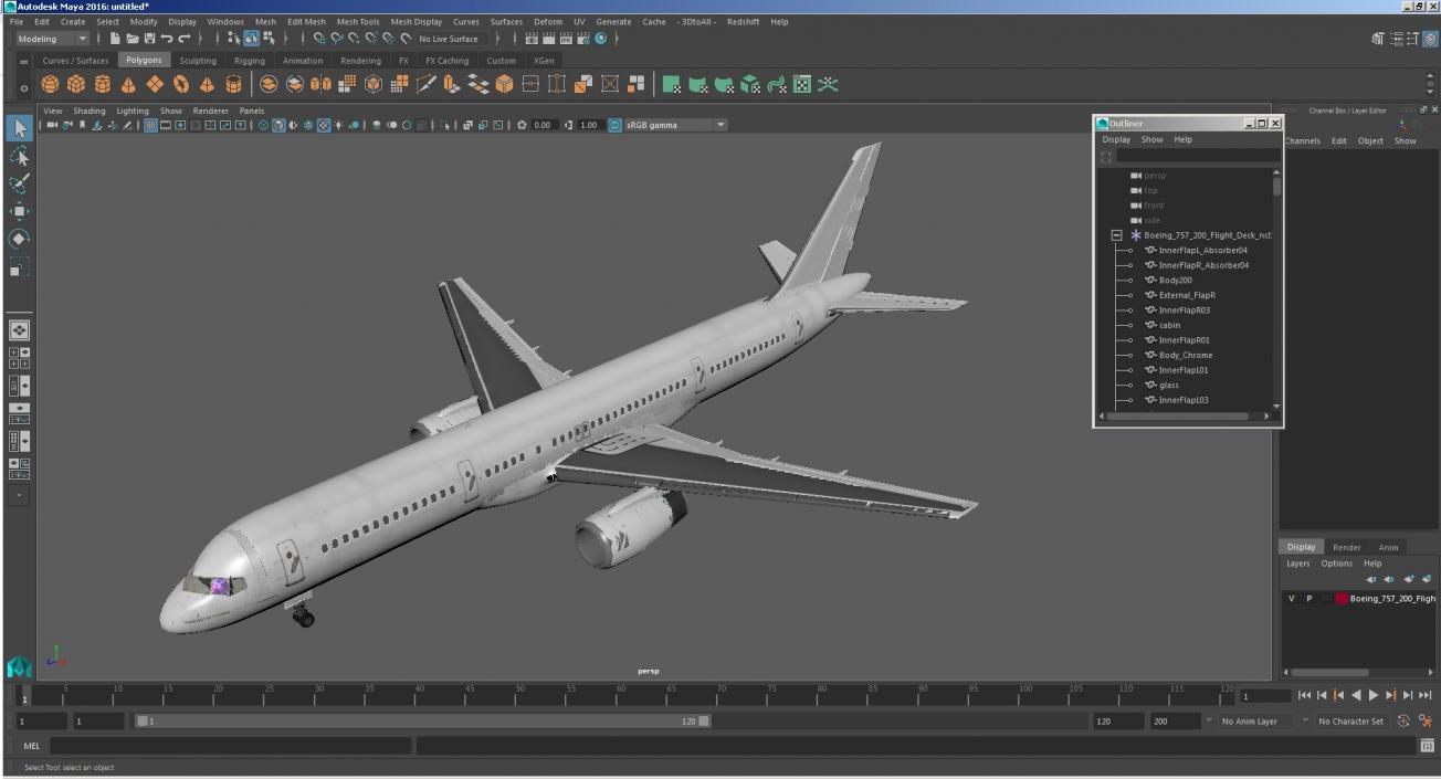 3D Boeing 757 200 Flight Deck