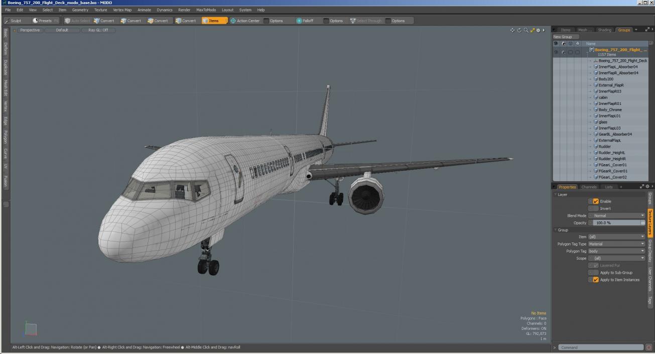 3D Boeing 757 200 Flight Deck