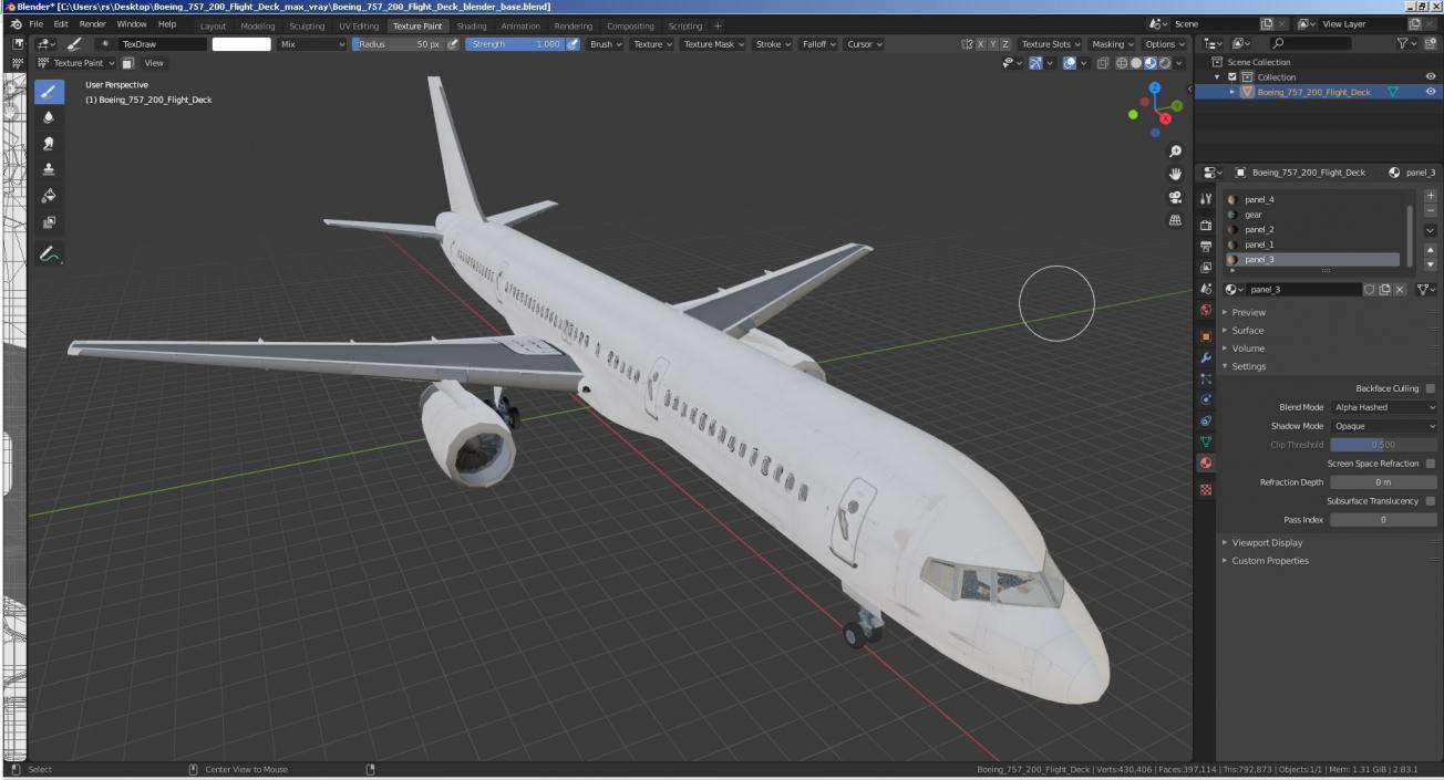 3D Boeing 757 200 Flight Deck