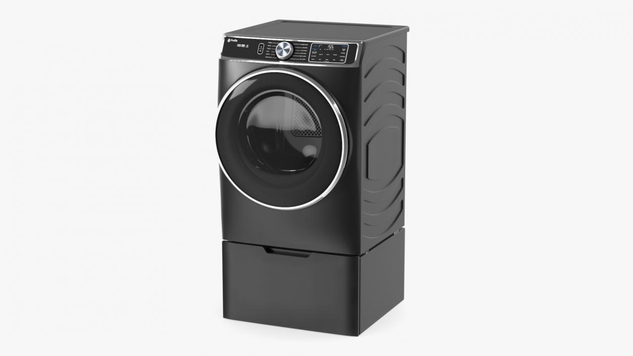 Profile Washer and Dryer Set Black 3D model