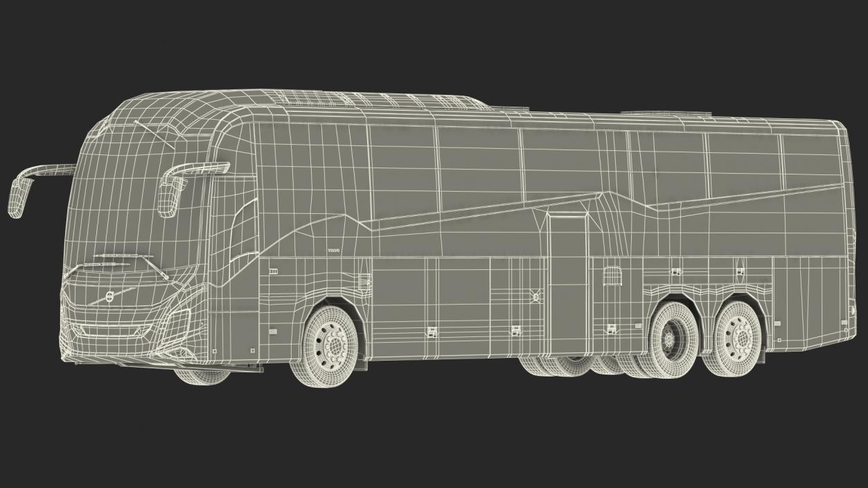 3D model Volvo 9900 Bus Simple Interior