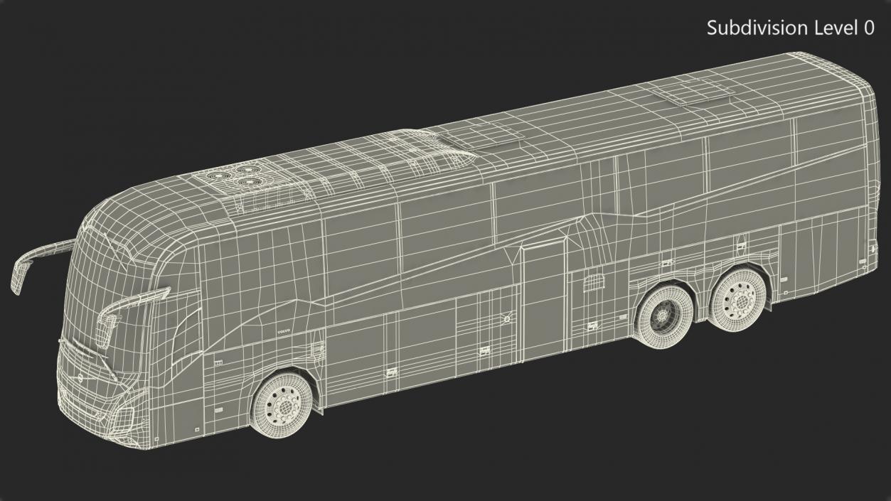 3D model Volvo 9900 Bus Simple Interior