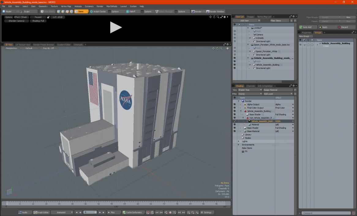 3D model Vehicle Assembly Building